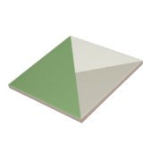 Kleurenblok Groen Beige Tegeltje (Zijkant)