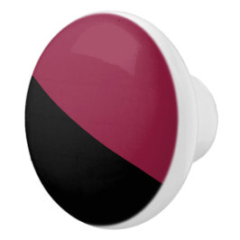 Kleurenblok Keramische knop (Black & Berry Red)