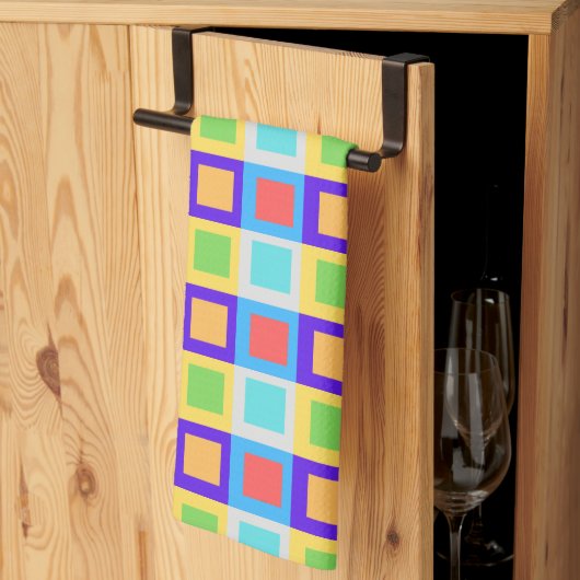 Kleurenblok keukenhanddoek (Derde Gevouwen)