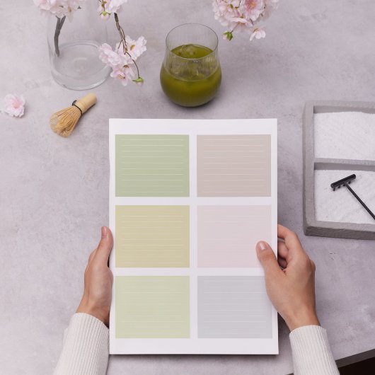 Kleurenblok met kleurrijke aardetinten notitieblok