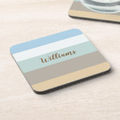 Kleurenblok met vlek Plastic onderzetters met kurk (Linkerzijde)