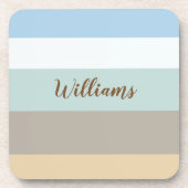 Kleurenblok met vlek Plastic onderzetters met kurk (Voorkant)