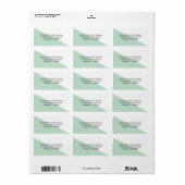 Kleurenblok - Mint gepersonaliseerde Adresetikette Etiket (Full Sheet)