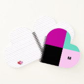 Kleurenblok Modern Stijlvol Trendy Aangepast Monog Notitieboek (Binnen)