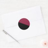 Kleurenblok Ronde Stickers (Black & Berry Red) (Envelop)
