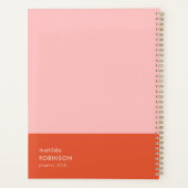 Kleurenblok Roze en Rood Modern Feminine 2026 Planner (Achterkant)