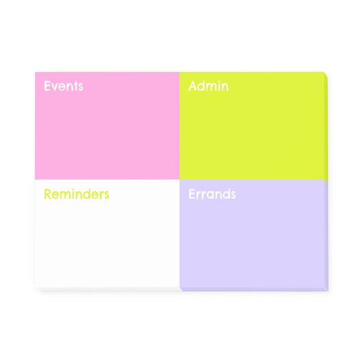 Kleurenblok Sticky Notes Small