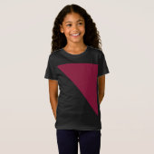 Kleurenblok T-shirt voor kinderen (Black & Berry R (Voorkant volledig)