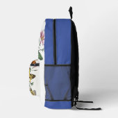 Kleurenblok Vlinders Paarse-Blauw Bedrukte Rugzak (Rechts)