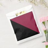 Kleurenblok voorkeurstassen (Black & Berry Red) Bedankzakje (Gezegeld)