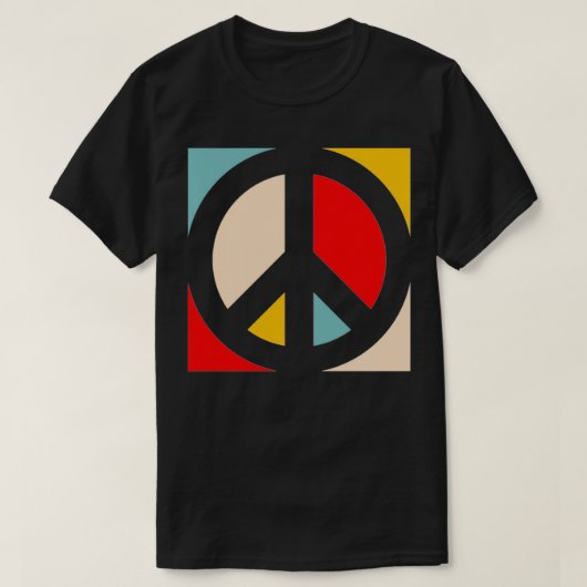 Kleurenblok Vredesbordpullover T-shirt (Design voorkant)