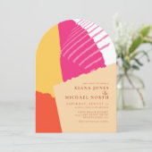 Kleurenblok Wedding Summer Arch ID740 Kaart (Staand voorkant)