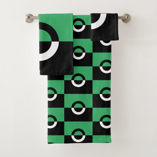 Kleurenblokcirkel Bad Handdoek (Insitu)