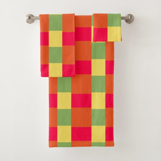 Kleurenblokken 2 bad handdoek (Insitu)