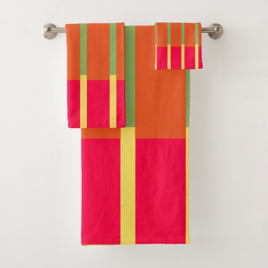 Kleurenblokken 3 bad handdoek (Insitu)