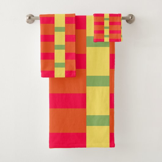 Kleurenblokken 3 bad handdoek (Insitu)