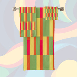 Kleurenblokken 3 bad handdoek