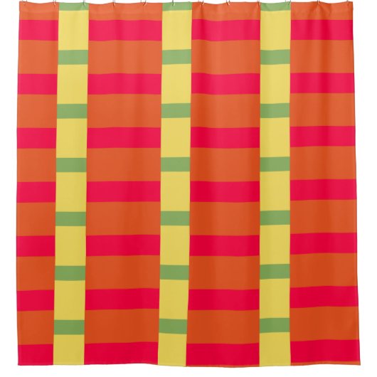Kleurenblokken 3 douchegordijn (Voorkant)