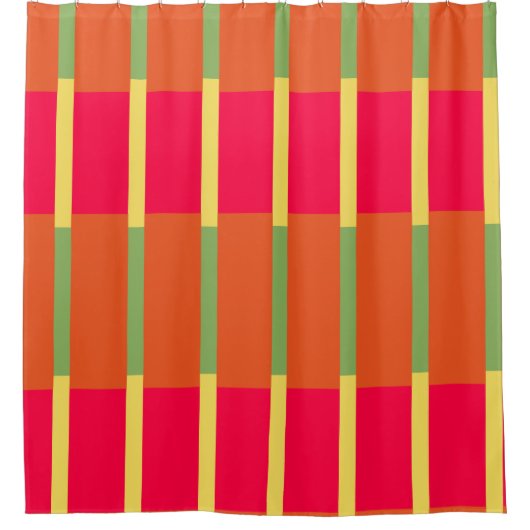 Kleurenblokken 3 douchegordijn (Voorkant)