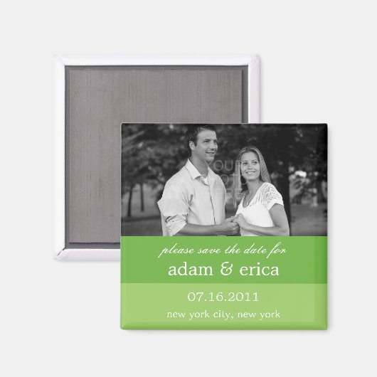 Kleurenblokken bewaren de datummagneet (limoengroe magneet (Voorkant / Achterkant)