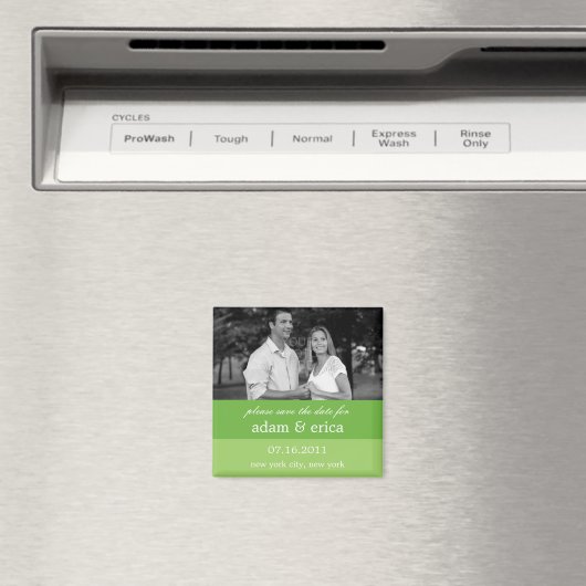 Kleurenblokken bewaren de datummagneet (limoengroe magneet (Insitu (Vaatwasser))