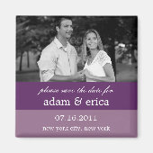 Kleurenblokken bewaren de datummagneet (Paarse) Magneet (Voorkant)