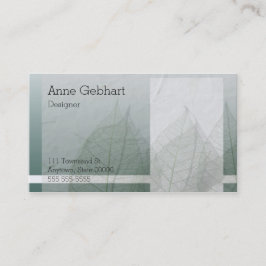 Kleurenblokken en -bladeren visitekaartje