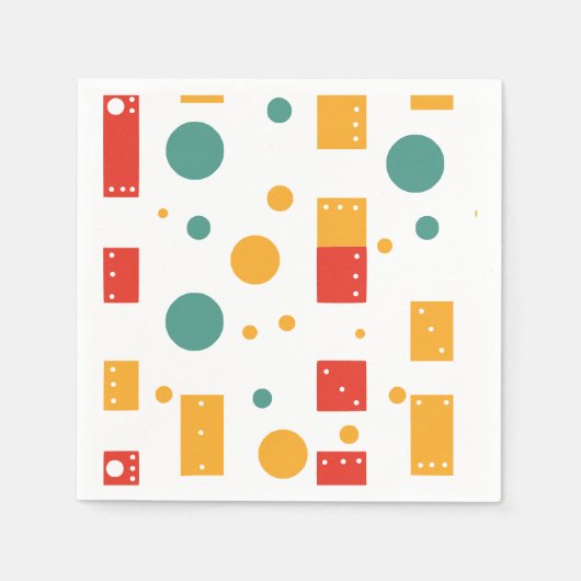 Kleurenblokken en stippen servet (Voorkant)
