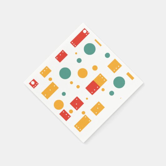 Kleurenblokken en stippen servet (Hoek)