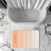 Kleurenblokken Peach Fuzz | Elegante naam Badmat