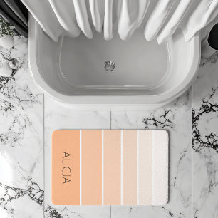 Kleurenblokken Peach Fuzz   Elegante naam Badmat