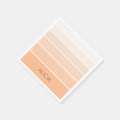 Kleurenblokken Peach Fuzz | Elegante naam Servet (Hoek)