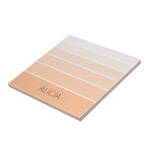 Kleurenblokken Peach Fuzz | Elegante naam Tegeltje (Zijkant)