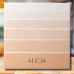 Kleurenblokken Peach Fuzz | Elegante naam Tegeltje<br><div class="desc">Kleurenblokken Peach Fuzz | Elegante gepersonaliseerde naam | Klassiek | Elegant | Trendy | Stijlvol | Cadeau</div>