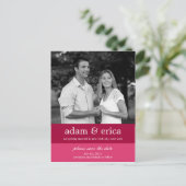 Kleurenblokken Sla het Briefkaart Datum op (roze) (Staand voorkant)