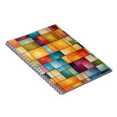 Kleurenblokraster Abstracte kunst Notitieboek (Rechterzijde)