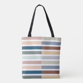 Kleurenblokstreep gepersonaliseerd tote bag (Achterkant)