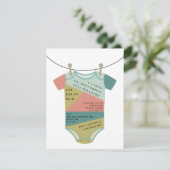 Kleurenblokvenster Virtueel Baby shower per post Kaart (Staand voorkant)