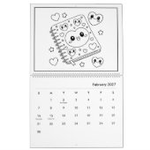 Kleurenboek Kalender met Mooie Kinderen (Feb 2027)