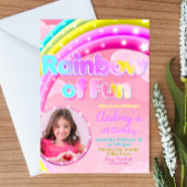 Kleurenboog van plezier met plaatje kaart