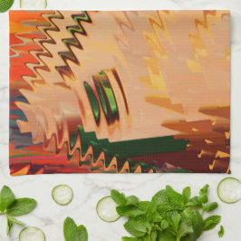 Kleurenbreuk met een zgn. zg- of golfeffect-keuken theedoek