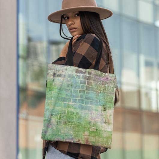 Kleurenbrick-wandafdrukken Tote Bag