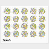 kleurenbundels ronde sticker (Vel)