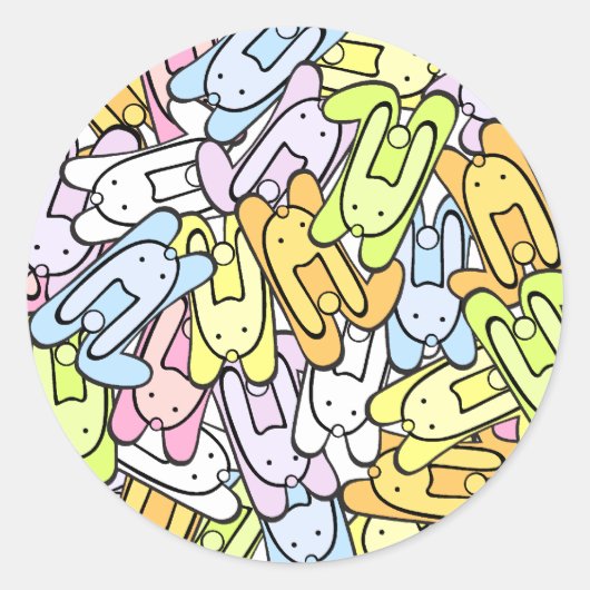 kleurenbundels ronde sticker (Voorkant)