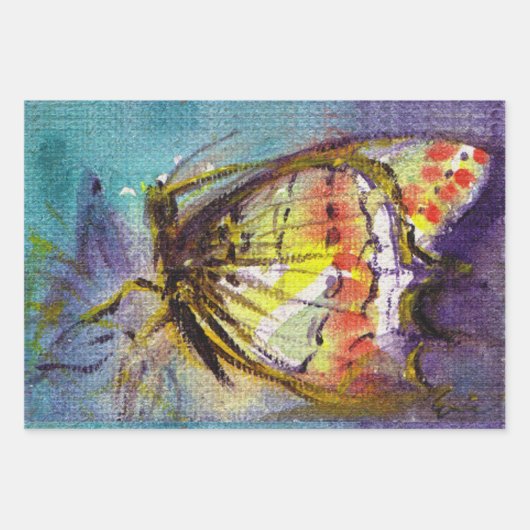 KLEURENBUTTERFLIES, SPRINGSTROMEN, ZWEEFSELS INPAKPAPIER VEL (Voorkant 2)