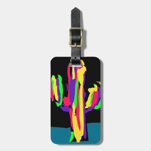 Kleurencactus - Bagage label (Voorkant verticaal)