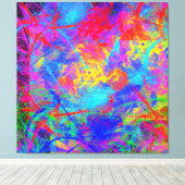 Kleurenchaos Canvas Afdruk (Insitu (Houten vloer))