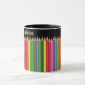 Kleurencils 2 tekstgebieden Persoonlijke naamzin Mok (Midden)