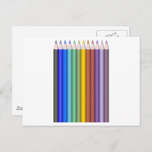 Kleurencils Briefkaart (Voorkant / Achterkant)