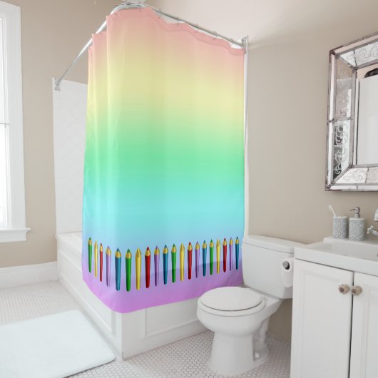 Kleurencils Douchegordijn (In situ)